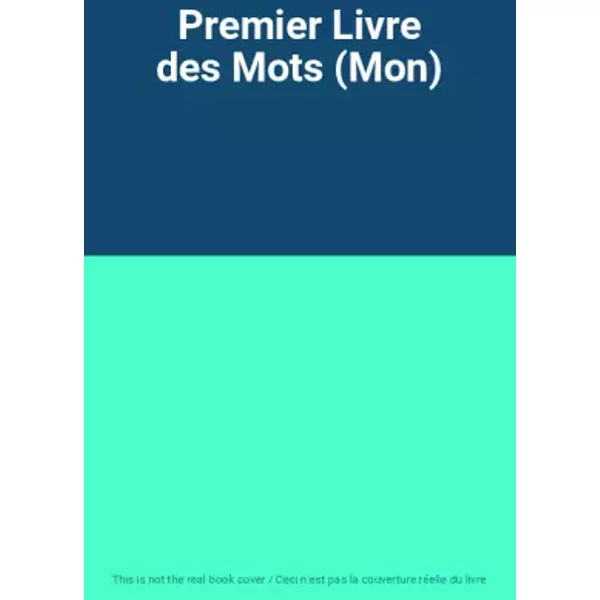 Premier Livre Des Mots (Mon)-image