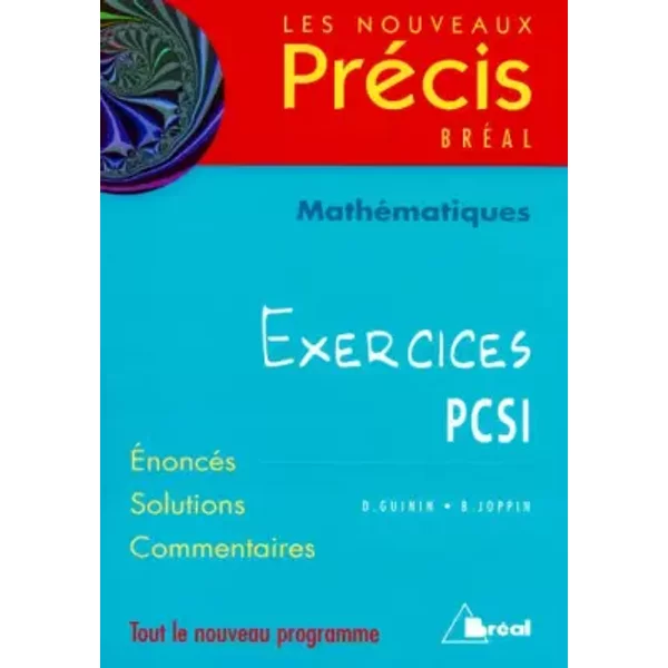 MathéMatiques Pcsi : Exercices - Daniel Guinin, Bernard Joppin-image