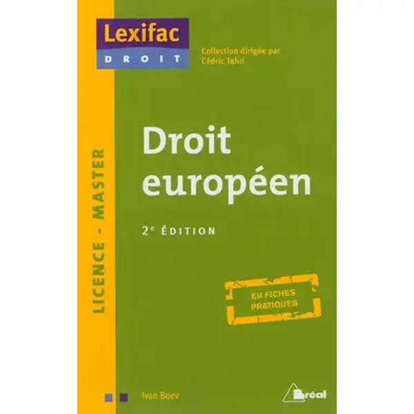 Droit européen - Ivan Boev, Cédric Tahri