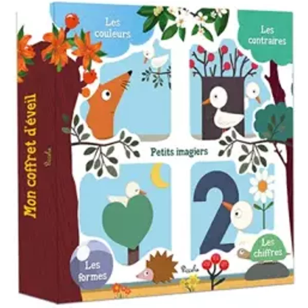 Mon Coffret D'éVeil: Petits Imagiers : Les Couleurs, Les Contraires, Les Formes, Les Chiffres - Nicole Colas Des Francs-image