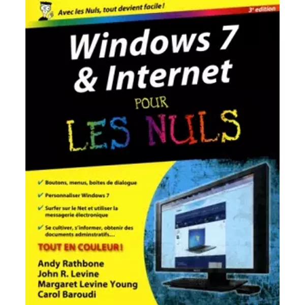 Windows 7 Et Internet, 3E Pour Les Nuls - John R. Levine, Carol Baroudi, Andy Rathbone Et Margaret Levine Young-image