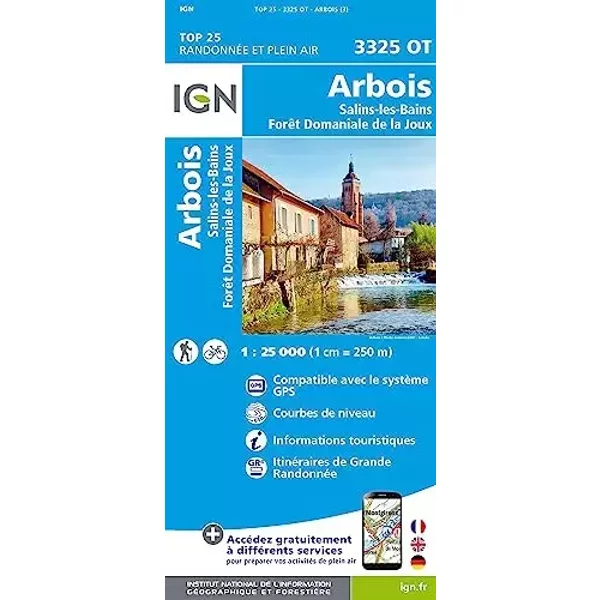 3325OT Arbois, salins les bains foret domaniale de la joux / recto - Institut Géographique National