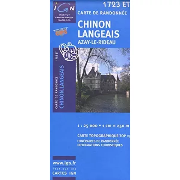 Chinon / Langeais / Azay-le-Rideau gps (1723ET) - IGN