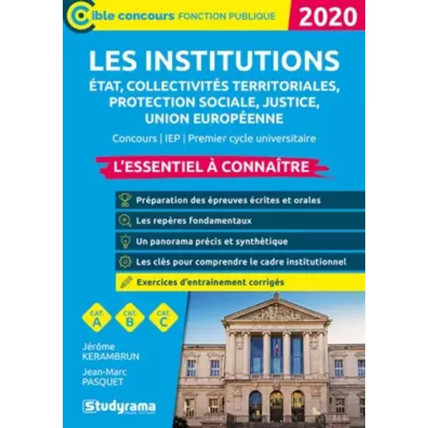 Les institutions état, collectivités territoriales, protection sociale 2020: L'essentiel à connaître - Jérome Kerambrun