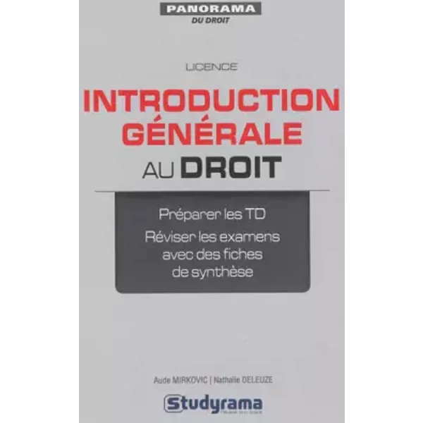 Introduction GéNéRale Au Droit - Aude Mirkovic-image