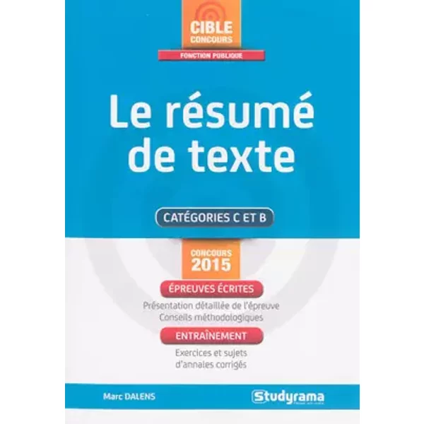 Le RéSumé De Texte - Marc Dalens-image