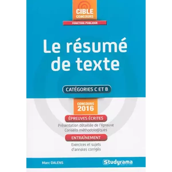 Le RéSumé De Texte - Marc Dalens-image