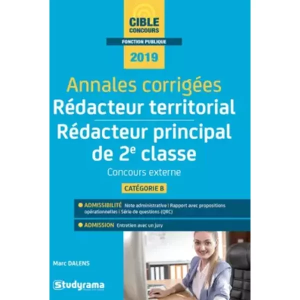 Annales corrigées rédacteur territorial et principal de 2ème classe 2019 - MARC DALENS
