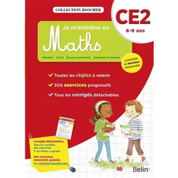Je m'entraîne en maths CE2 - Cahier: Édition 2016 - Collectif