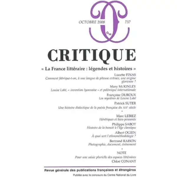 Revue Critique 737 - Collectif-image