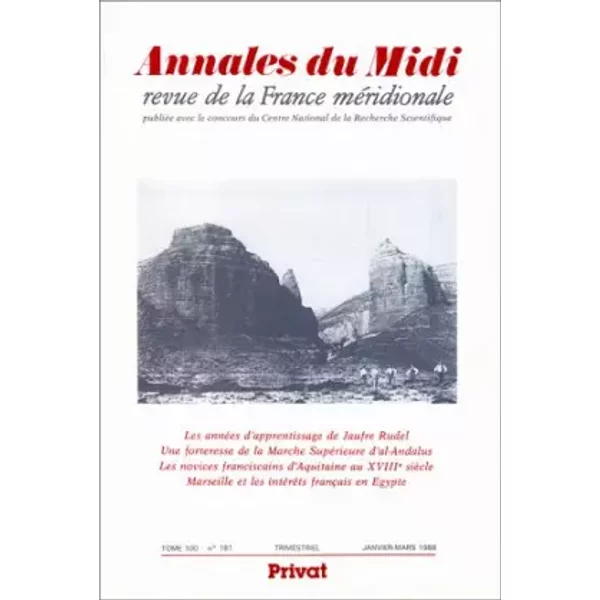Annales du Midi, numéro 181 - Collectif