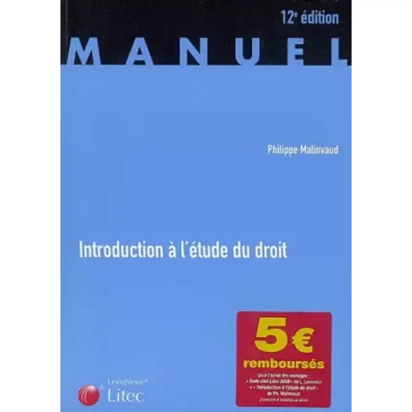 Introduction à L'éTude Du Droit - Philippe Malinvaud-image