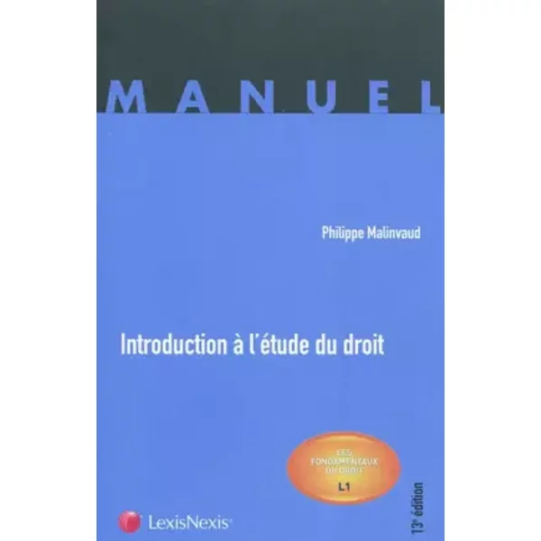 Introduction à L'éTude Du Droit - Philippe Malinvaud-image