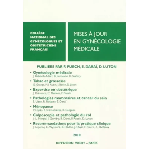 Mises à jour en gynécologie médicale - Francis Puech, Emile Daraï, Dominique Luton, CNGOF