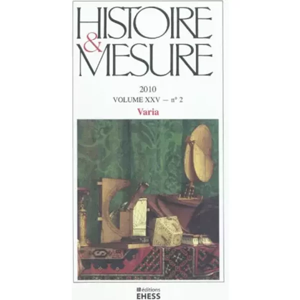 Revue Histoire Et Mesure N 25/2 - Collectif-image