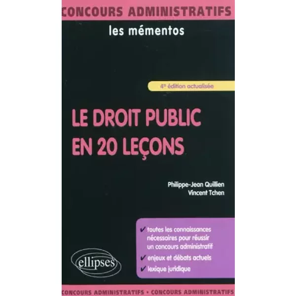 Droit Public En 20 LeçOns - Philippe-Jean Quillien, Vincent Tchen-image