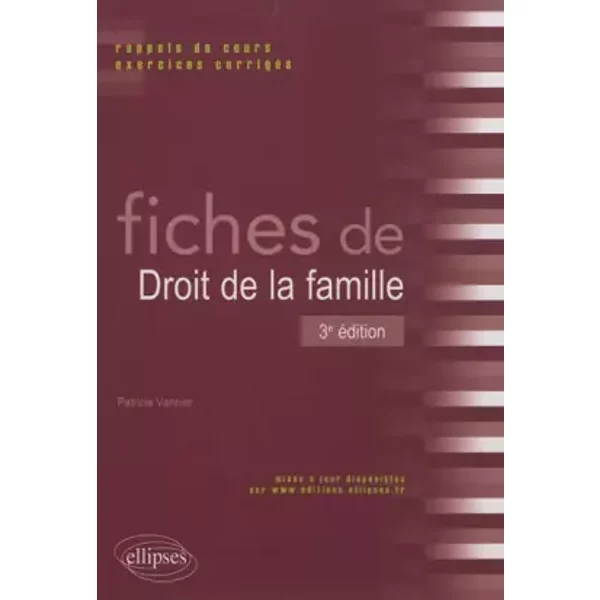 Fiches De Droit De La Famille Rappel De Cours & Exercices CorrigéS - Patricia Vannier-image