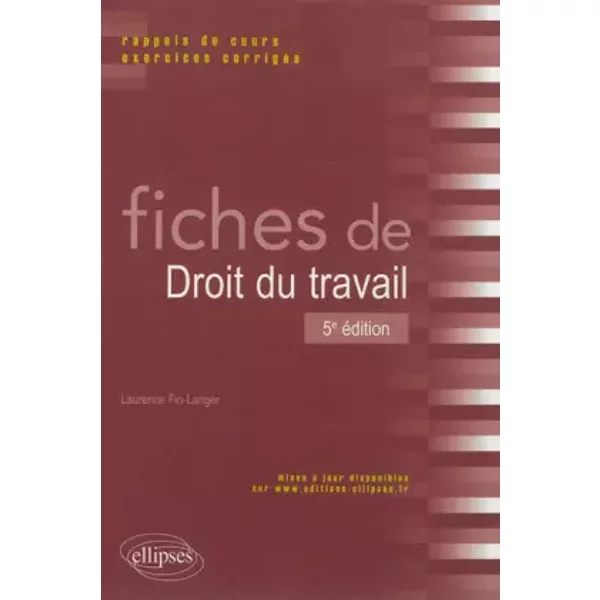 Fiches De Droit Du Travail Rappels De Cours Et Exercices CorrigéS - Laurence Fin-Langer-image