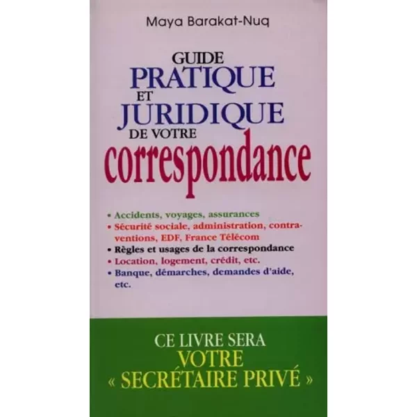 Guide Pratique Et Juridique De Votre Correspondance - M. Barakat-Nuq-image