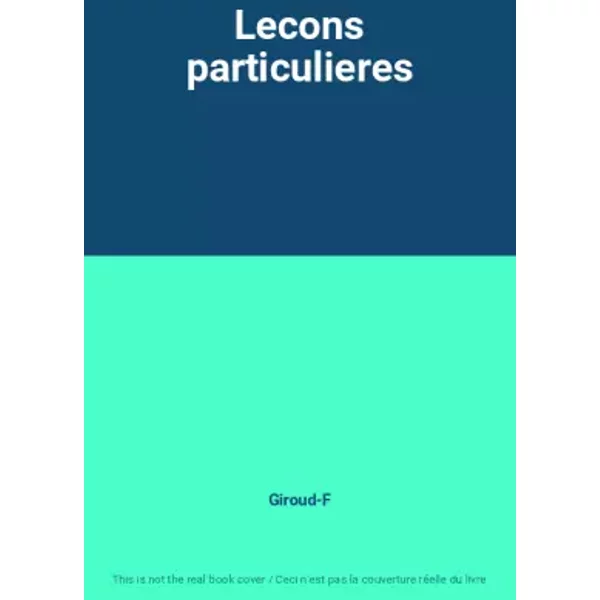 Lecons Particulieres - Giroud-F-image