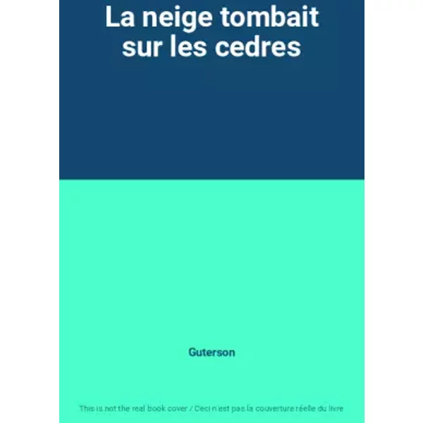 La Neige Tombait Sur Les Cedres - Guterson-image