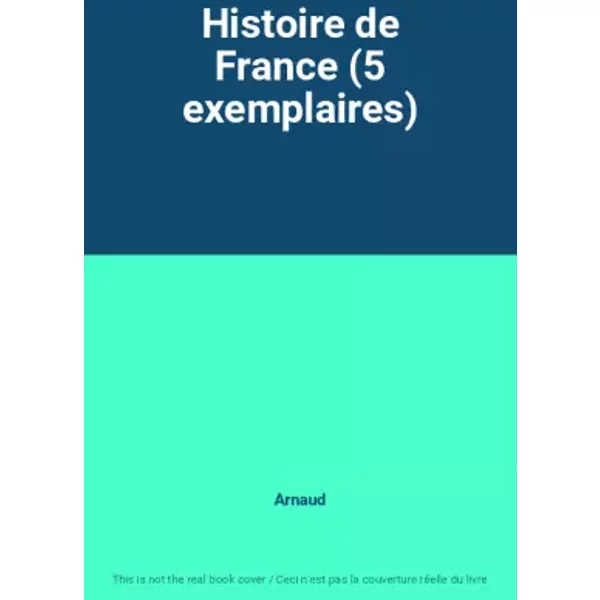 Histoire De France (5 Exemplaires) - Arnaud-image
