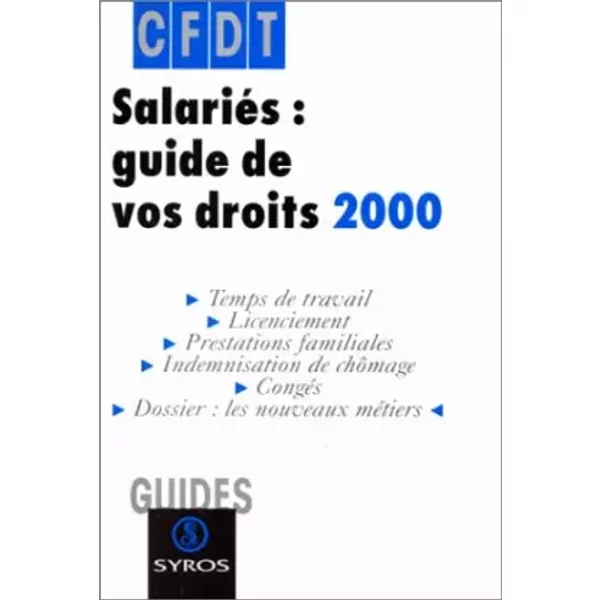 SalariéS : Guide De Vos Droits 2000 - Cfdt-image
