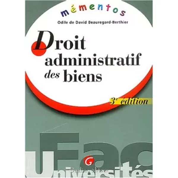 Droit Administratif Des Biens - Odile De David Beauregard-Berthier-image