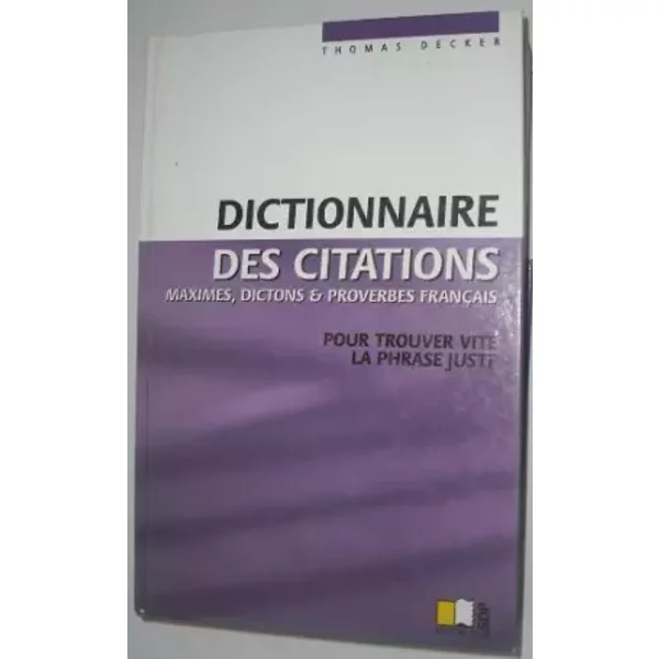 Dictionnaire Des Citations, Maximes, Dictons & Proverbes Francais-image
