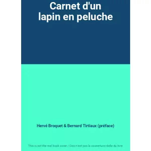 Carnet D'un Lapin En Peluche - Hervé Broquet, Bernard Tirtiaux (PréFace)-image