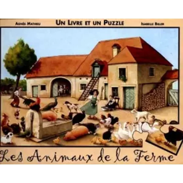 Les Animaux De La Ferme. Livre Avec Puzzle - AgnèS Mathieu-image
