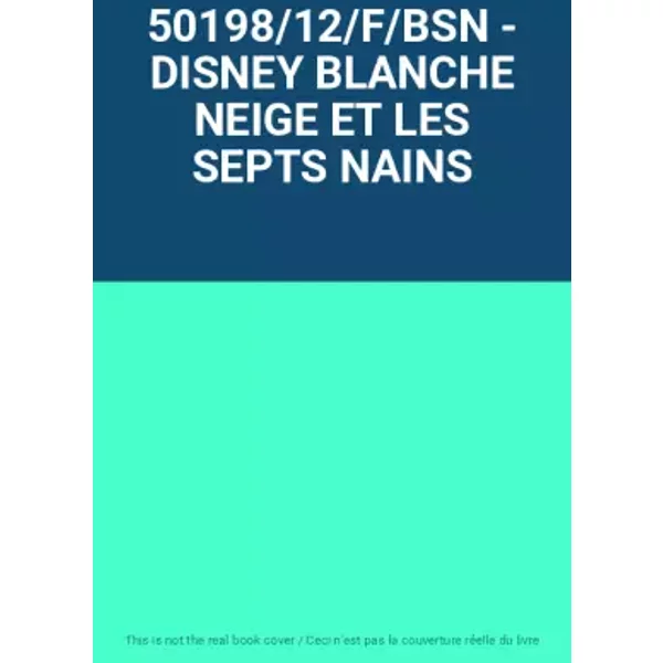 50198/12/F/BSN - Disney Blanche Neige Et Les Septs Nains-image