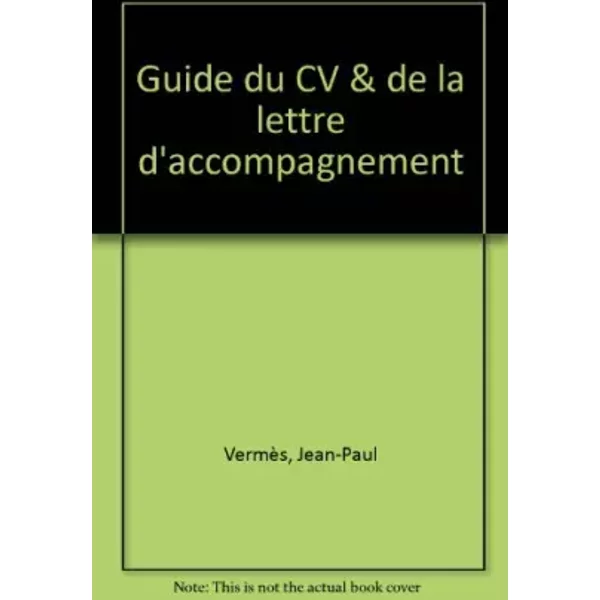 Guide Du Cv & De La Lettre D'accompagnement - Jean-Paul VermèS-image