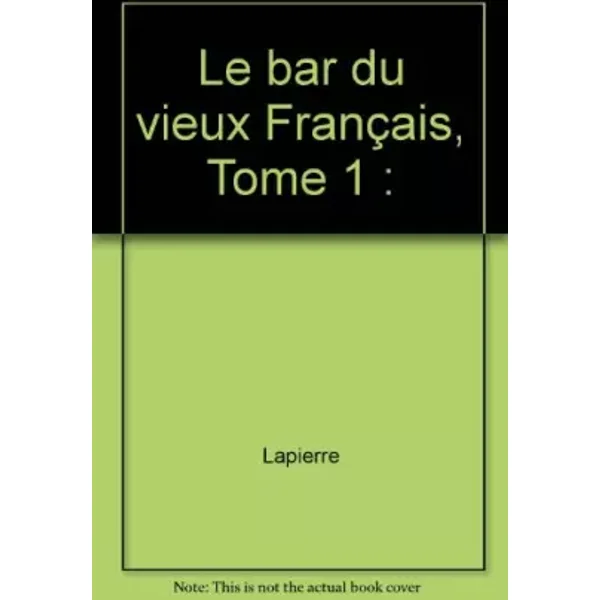 Le bar du vieux Français, Tome 1 : - Jean-Philippe Stassen, Denis Lapierre