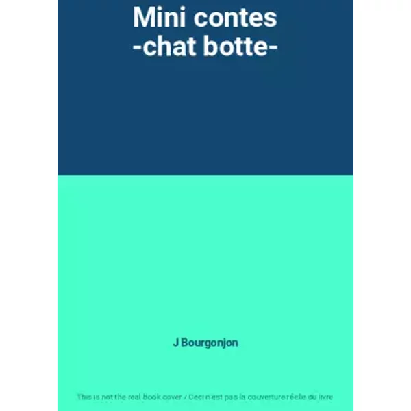 Mini Contes -Chat Botte- - J Bourgonjon-image