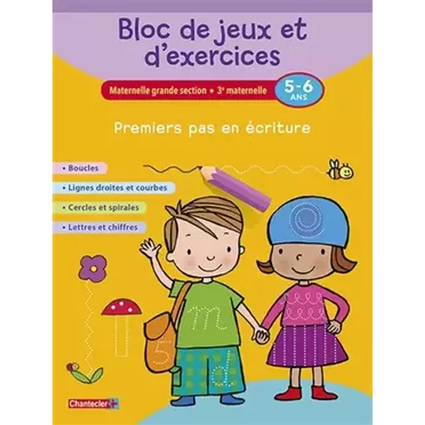 BLOC DE JEUX ET D'EXERCICES - PREMIERS PAS EN ECRITURE (5-6 - Collectif