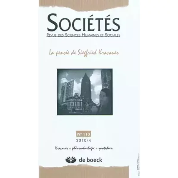 Sociétés 2010/4 - no 110 - Collectif