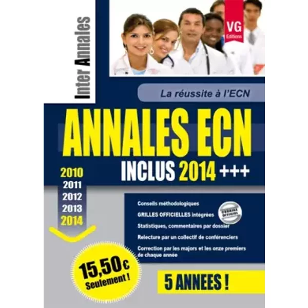 Annales ECN 2010-2014 : Les annales des 5 dernières ECN - Vernazobres-Grego