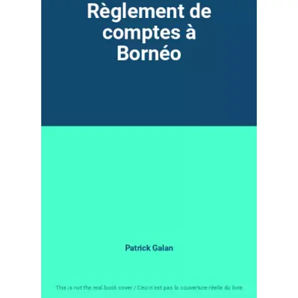 Règlement de comptes à Bornéo - Patrick Galan