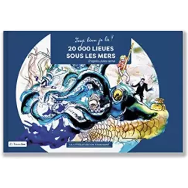 Trop bien je lis ! 20 000 Lieues sous les Mers - d'après Jules Verne Stéphanie Régnier, Virginie Broquet