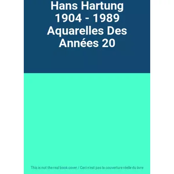 Hans Hartung 1904 - 1989 Aquarelles Des Années 20