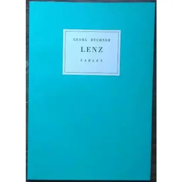 Lenz - Georg BÜCHNER Beguin Albert