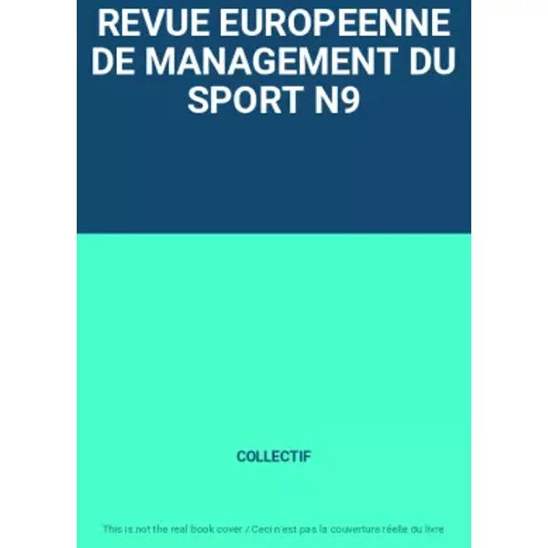 Revue Europeenne De Management Du Sport N9 - Collectif-image