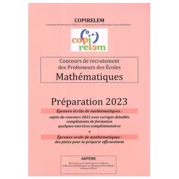 Mathématiques Concours de recrutement des professeurs des écoles: Préparation - COPIRELEM, Pierre Eysseric
