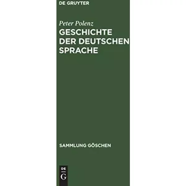 Geschichte Derdeutschen Sprache - Peter Polenz-image