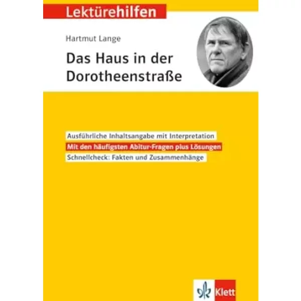 Klett LektüRehilfen Hartmut Lange, Das Haus In Der DorotheenstraßE: Interpretationshilfe FüR Oberstufe Und Abitur - Unknown-image