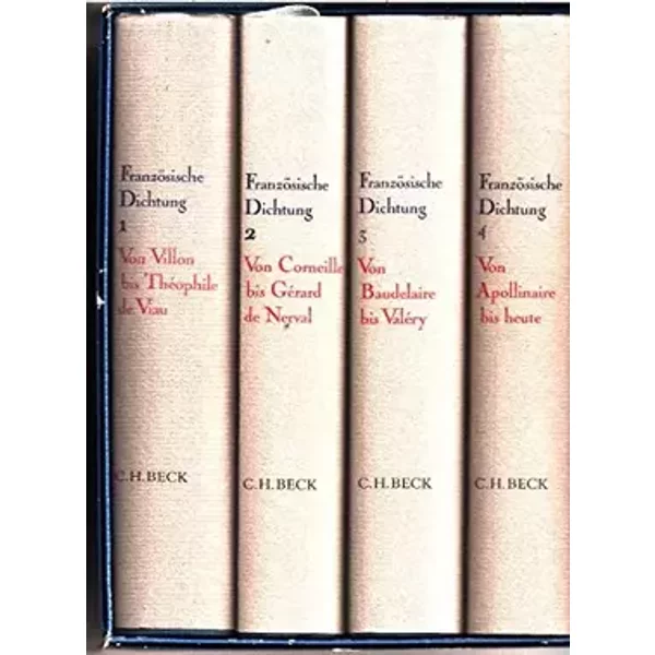 Französische Dichtung: Eine zweisprachige Anthologie in 4 Bänden - unknown author