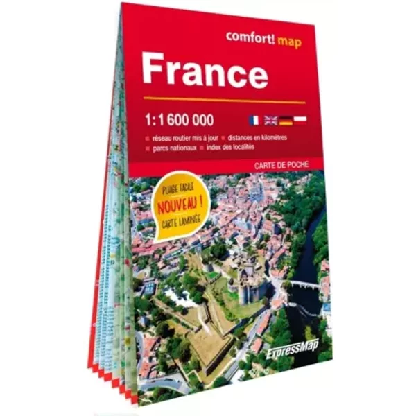 France 1/1.600.000 (carte poche format laminée) - unknown author