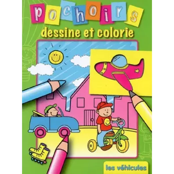 Pochoir vert : les véhicules - Yoyo