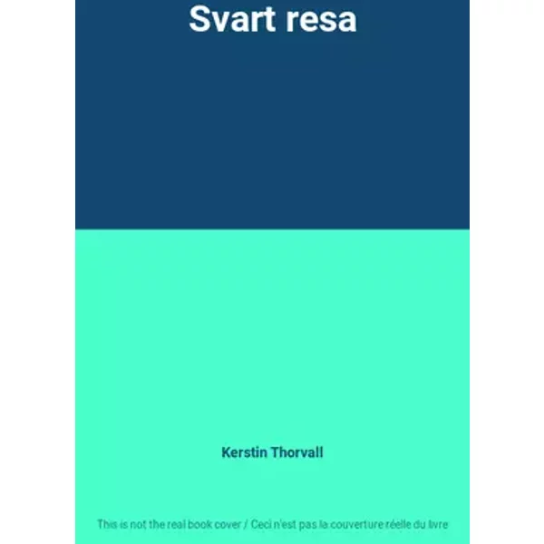 Svart resa - Kerstin Thorvall